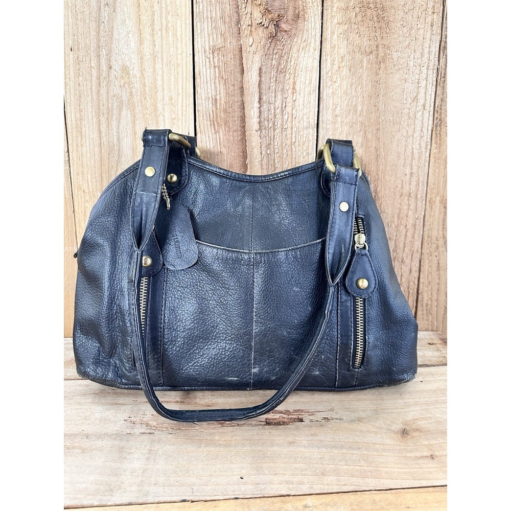 Great American Leatherworks Purse Double Handle Distressed Grannycore